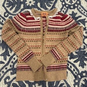 Juicy couture button up vintage merino wool sweater small